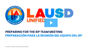 Preparing for the IEP Team Meeting Video Link